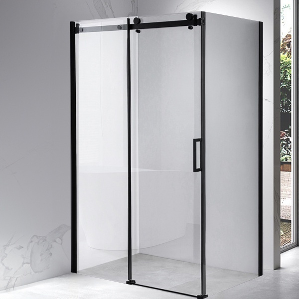 Cabina de dus BS15A Dreptunghiulara, Dimensiune 100x80cm, Culoare Negru - Img 2
