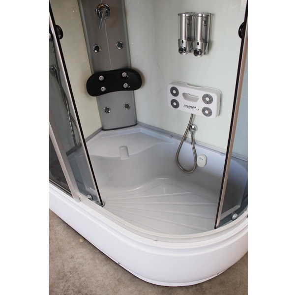 Cabina de dus cu Functie de Hidromasaj si Sauna WSH7106LWS ,Dimensiune 120x80cm/Stanga, Culoare Alb - Img 3