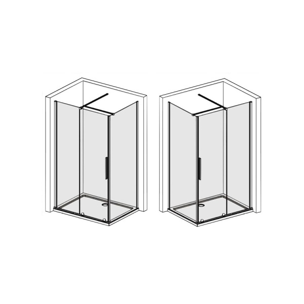 Cabina de dus cu usa culisanta LEA, Dimensiuni la alegere , Sticla securizata 8 mm , Finisaj Crom - Img 2