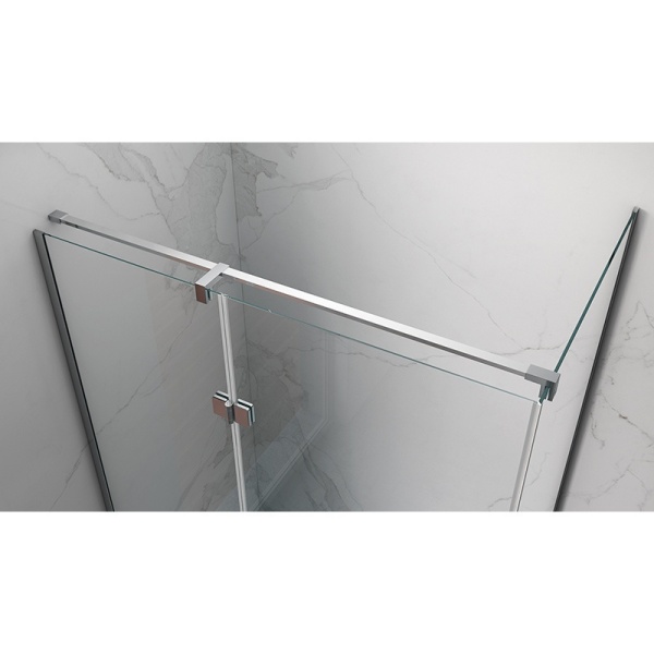 Cabina de dus Dreptunghiulara KZ02B , Design Modern 100x80cm, Culoare Crom - Img 5