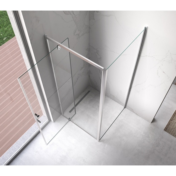 Cabina de dus Dreptunghiulara KZ05A, Dimensiune 90x80cm, Culoare Crom - Img 5