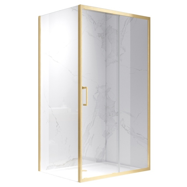 Cabina de dus dreptunghiulara KZ103C, Dimensiune 120x80cm, Culoare Auriu Periat - Img 5
