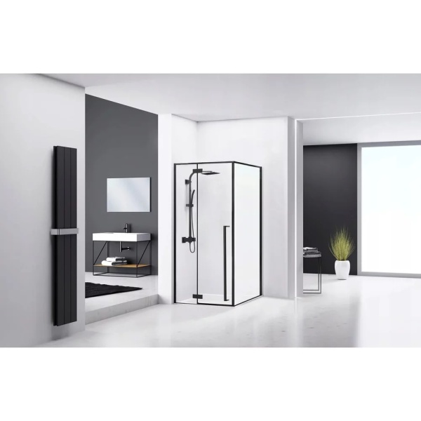 Cabina de dus Fargo, Dimensiune 100x80cm, Culoare Black Mat - Img 5