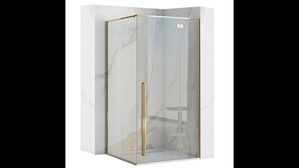 Cabina de dus Fargo, Dimensiune 90x90cm, Culoare Gold - Img 2