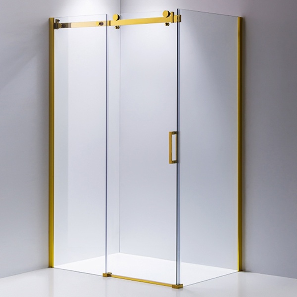 Cabina de dus KZ202A Dreptunghiulara, Design Modern 100x90cm, Culoare Auriu - Img 2