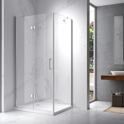 Cabina de dus KZ20C dimensiune 90X80cm culoare Crom - Img 2