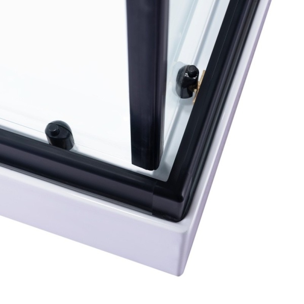 Cabina de dus LISA cu Hidromasaj, Dimensiune 100x100cm, Culoare Negru - Img 6