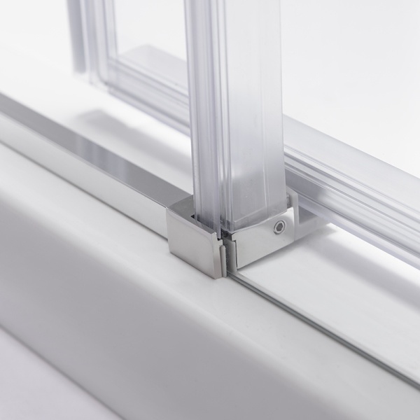 Cabina de dus NOVA Super slim, Dimensiune 100x80cm, Sticla securizata 6mm, Culoare Crom - Img 3