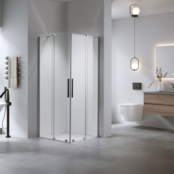 Cabina de dus patrata ASTRA-CH-A-110x2+D crom 110x110 cm 8 mm - Img 3