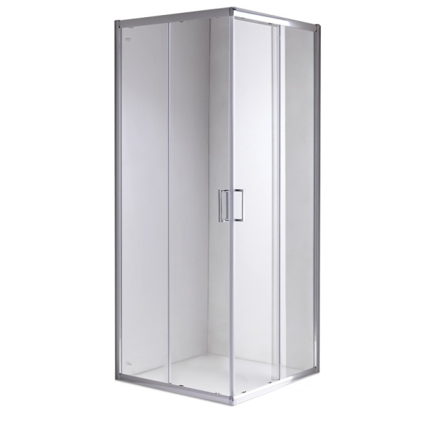 Cabina de dus patrata din sticla securizata 5mm si rame cromate cu cadita neagra inclusa KZ93A-ST02A 80 x 80 cm - Img 4