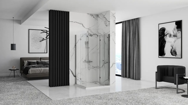 Cabina de dus pliabil Rea Fold N2, 80x120 cm - Img 3