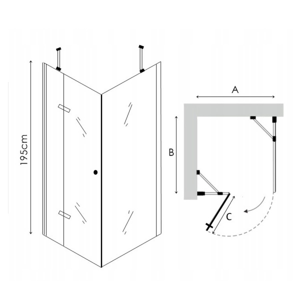 Cabina De Dus Rectangulara PRO A703, Dimensiuni La Alegere, Inaltime 195 Cm - Img 5