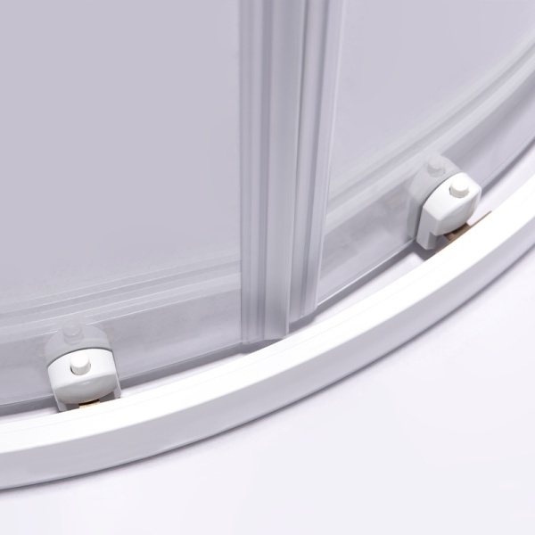 Cabina de dus Semirotunda KZ94D, Dimensiune 70x70cm, Culoare Alb - Img 6
