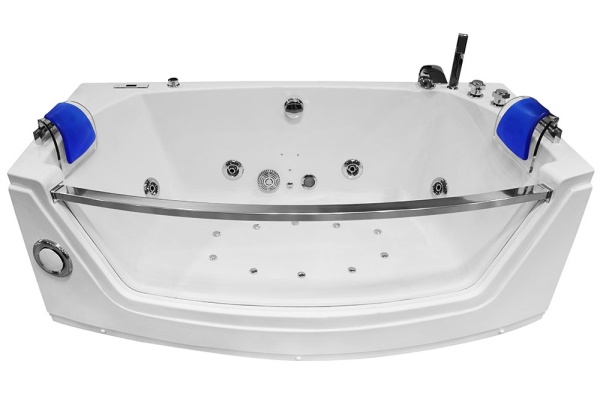 Cad?? Spa Premium cu Hidromasaj, 175x89x60 cm, Tetiere Albastre, 2 Locuri - Img 7