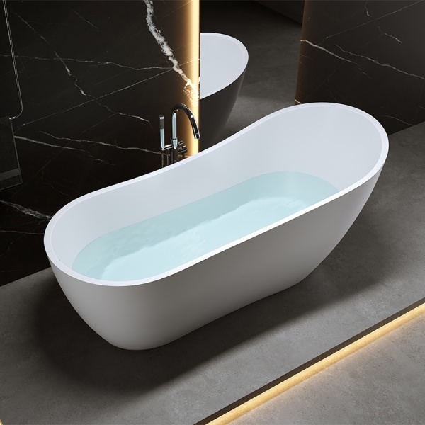 Cada de baie Forte 520C 170x75 cm , Culoare Alb , Deversor Cromat - Img 5