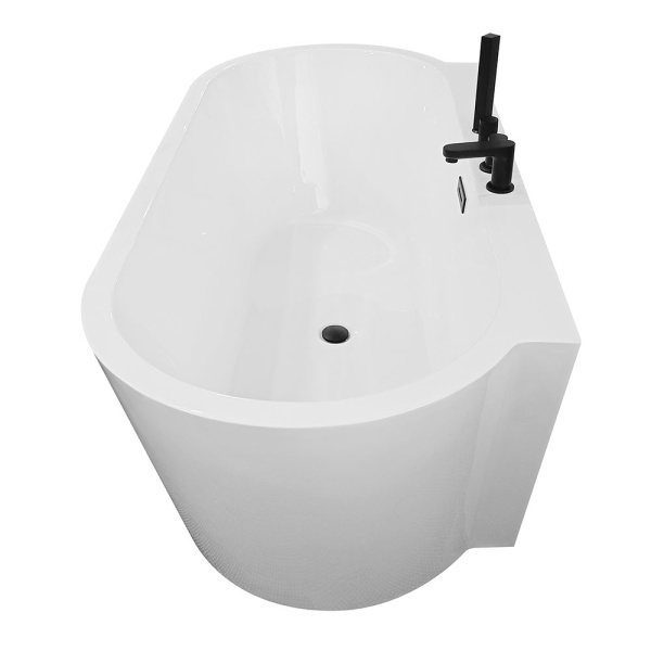 Cada de baie freestanding cu baterie Neagra inclusa, dimensiuni 170X80X59CM - Img 5