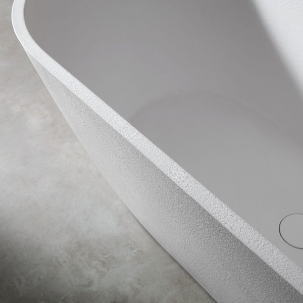 Cada de sine statatoare 170x75x60cm Cu Strat Abraziv , Culoare Alb Mat - Img 7