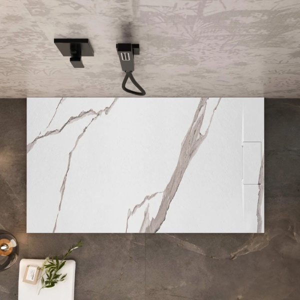 Cadita de dus 80x100 Bazalt CARRARA White - Img 3