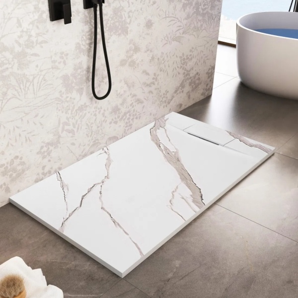 Cadita de dus 90x120 Bazalt CARRARA White - Img 6