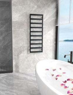 Calorifer de baie Portprosop Cube Black 110x50cm, Culoare Negru - Img 2