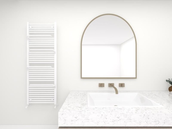 Calorifer de baie Portprosop Smart White 1510x550mm, Culoare Alb - Img 5
