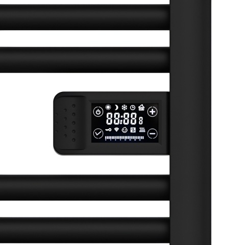 Calorifer electric vertical LOA-BL ECO 500W pentru baie 96x54, negru - Img 9