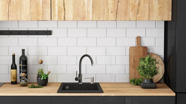 Chiuveta pentru bucatarie Granit West black metalic - Img 2