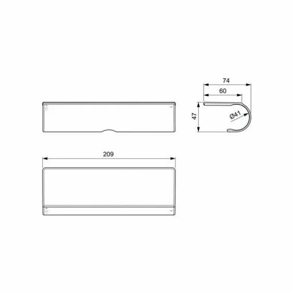 Etajera pentru baterie dus Ideal Standard Ceratherm T25, T50 si T100 - Img 3