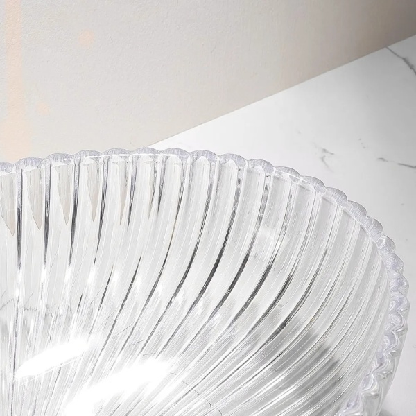 Lavoar de baie REA Nicole, pentru blat, Design Modern Elegant, Transparent - Img 2