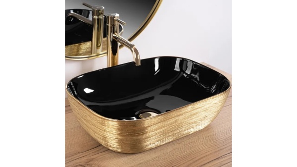 Lavoar de blat REA BELINDA black/gold brushed - Img 5
