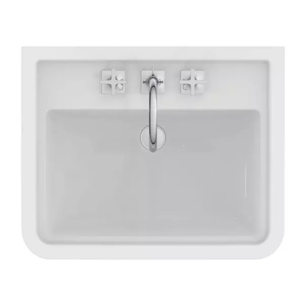 Lavoar pe mobilier Ideal Standard Atelier Calla alb lucios 67 cm cu 3 orificii baterie - Img 5