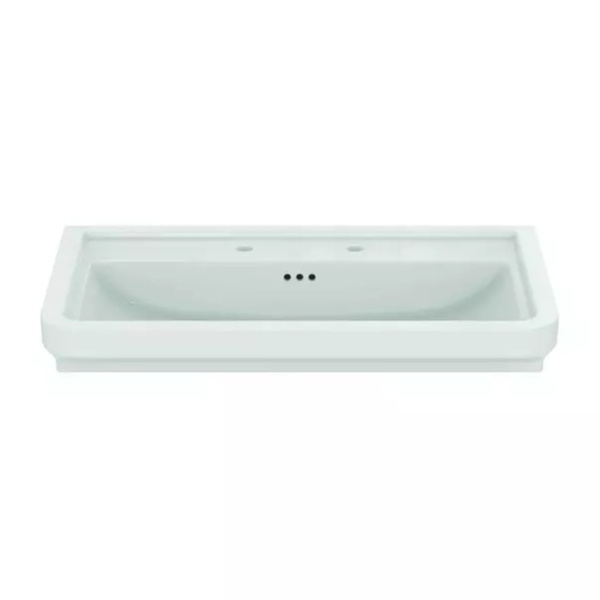 Lavoar pe mobilier Ideal Standard Atelier Calla alb lucios 87 cm cu 2 orificii baterie - Img 3
