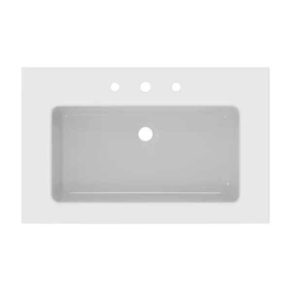 Lavoar pe mobilier Ideal Standard Atelier Extra alb lucios cu 3 orificii baterie 81 cm - Img 4