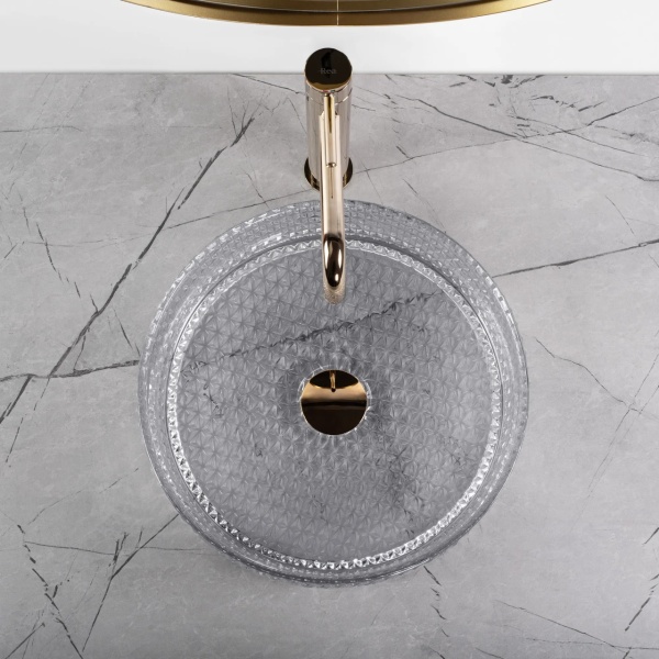 Lavoar pentru baie , Rea Cristal Light , Culoare Grey - Img 2