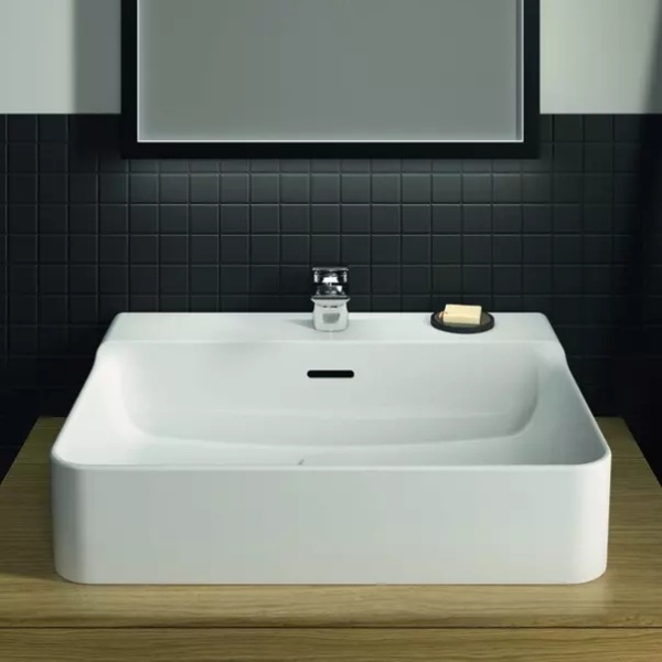 Lavoar suspendat Ideal Standard Atelier Conca 60 cm alb lucios cu orificiu baterie si preaplin - Img 9