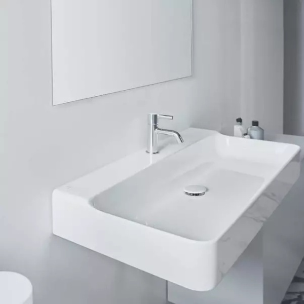 Lavoar suspendat Ideal Standard Atelier Conca 80 cm alb lucios cu orificiu baterie T379501 - Img 7