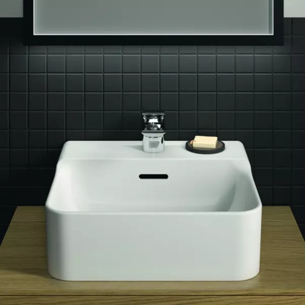Lavoar suspendat Ideal Standard Atelier Conca alb lucios cu orificiu baterie si preaplin 40 cm - Img 5