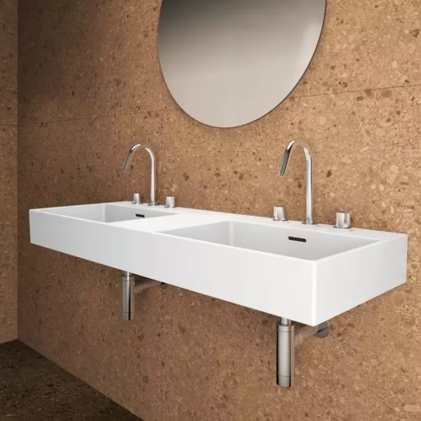 Lavoar suspendat Ideal Standard Atelier Extra alb lucios 120 cm cu 3 orificii baterie si preaplin - Img 9