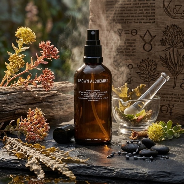 Lotiune tonica detoxifianta, Hydrolyzed Algin, Peptide-33, Rhodiola Rosea Extract, Grown Alchemist produs in Australia, 100 ml - Img 6