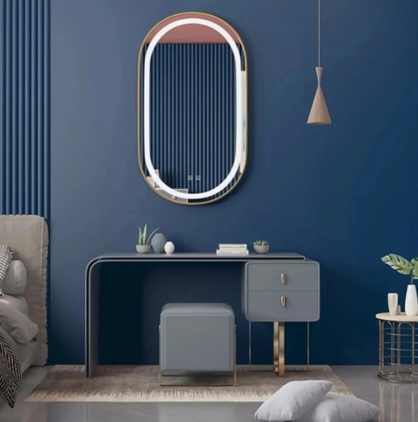 Oglind?? LED OLL 60x90 cm Brush Gold - Img 6