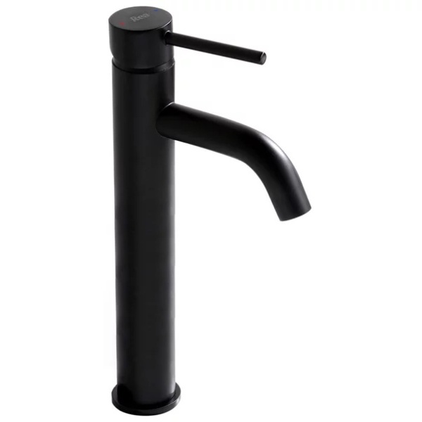 Pachet lavoar pe blat Rea Mesa alb 53.5 cm, baterie lavoar Rea Lungo negru si ventil lavoar Click-Clack negru - Img 5