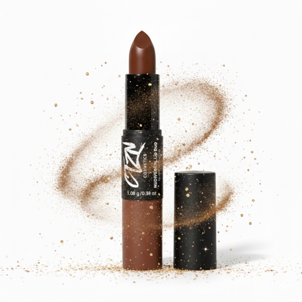 Ruj si creion de buze CTZN, Nudiversal Lip Duo, rezistent la apa, cu unt de mango salbatic, New York - Img 3
