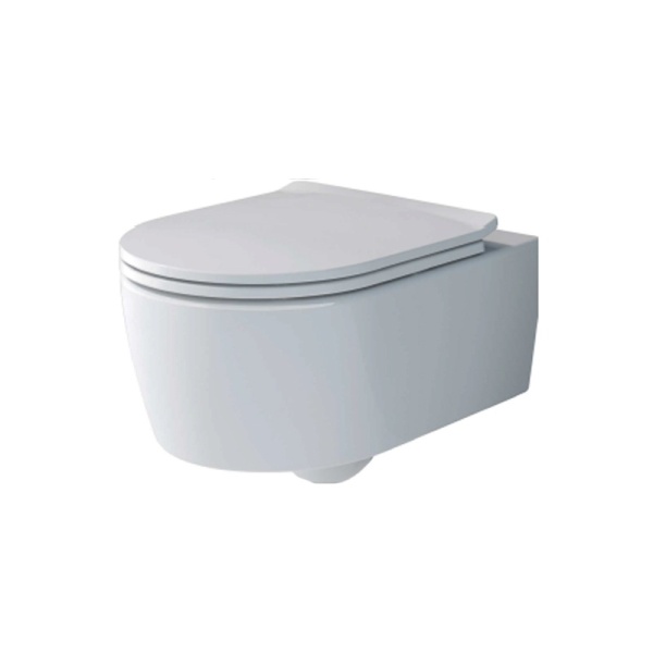 Set baie Villeroy &amp; Boch: Vas WC suspendat Soul cu capac soft close + Bideu suspendat Avento, alb - Img 6