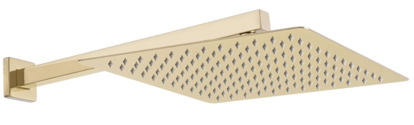 Set Baterie Dus Cu Termostat 2 Functii REA DAVIS L.GOLD, Montaj In Perete, Para Patrata Tip Ploaie 30 X 30 Cm, 2 Functii , Finisaj Auriu - Img 5