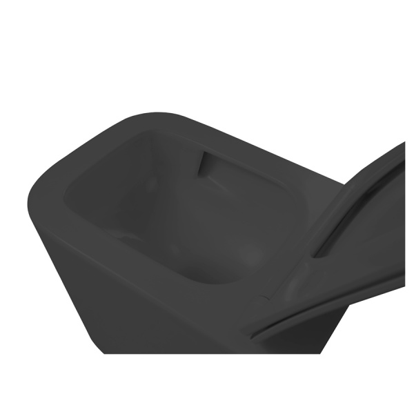 Set Bideu si Vas WC PRO IMPERIA INES RIMLESS BLACK MATT, montaj suspendat, ceramica sanitara, Capac Soft-Close inclus - Img 2
