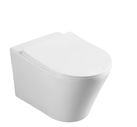 Set Bideu SLIM si Vas WC PRO SONATA Clementina RIMLESS, montaj suspendat, ceramica sanitara, Capac Soft-Close inclus - Img 2