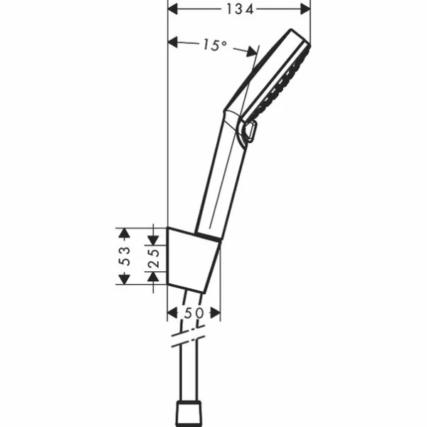Set de dus cu porter Hansgrohe Crometta 100 Vario crom - alb - Img 2