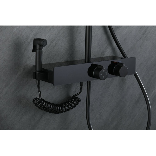 Set de dus F10B Model Modern cu Efect De Ploaie si Afisaj LCD, Culoare Negru - Img 7