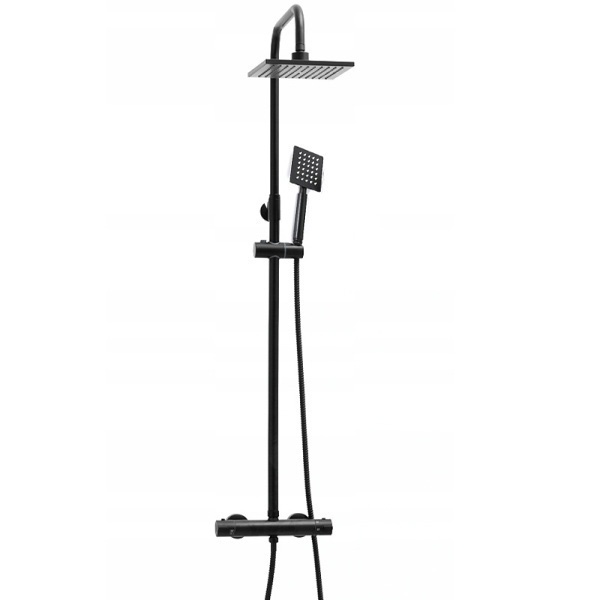 Set de dus PRO cu termostat, dus cu efect de ploaie, finisaj Negru - Img 10