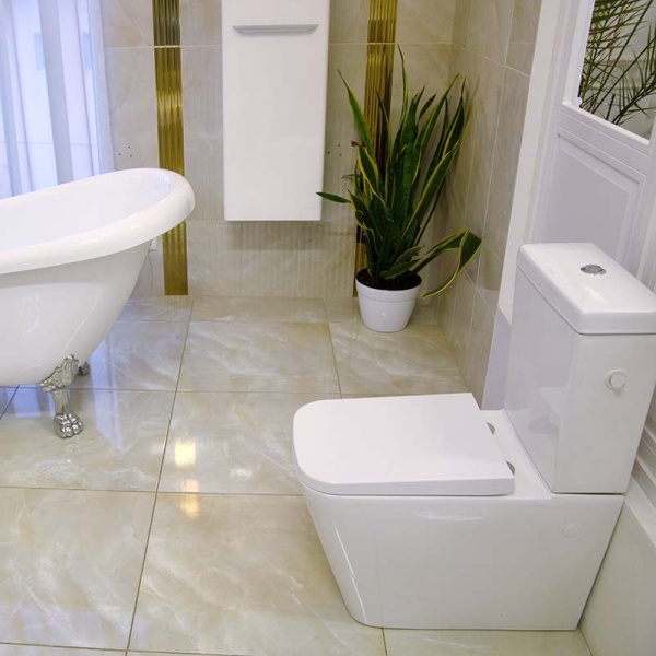 Set vas WC Fluminia, Paris, stativ, BTW, rimless cu rezervor si capac soft-close si easy off inclus - Img 3